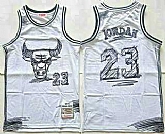 Men's Chicago Bulls #23 Michael Jordan White Sketch Swingman Jersey,baseball caps,new era cap wholesale,wholesale hats